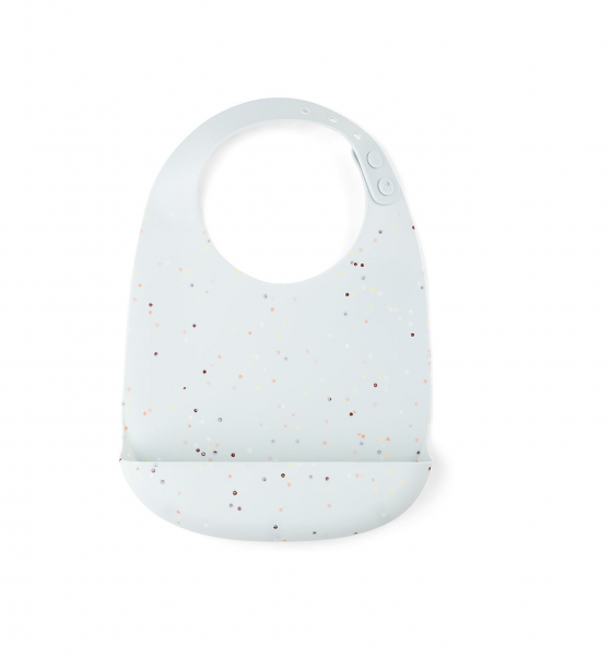 Bavaglio Impermeabile - Confetti - Blu- Silicone Alimentare - con Tasca Done by Deer - Foto 1