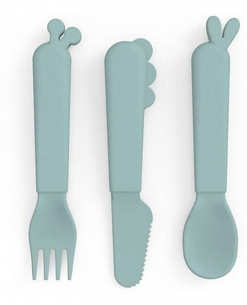 Set Posate cucchiaio coltello forchetta 100% Riciclabile senza Melamina Done by Deer - Foto 1