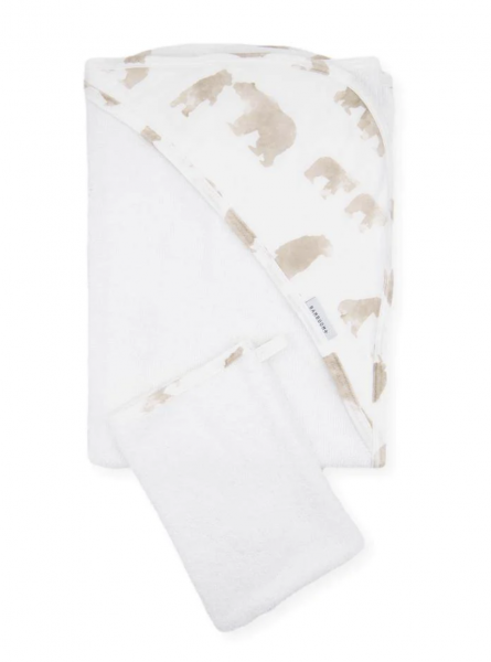 Asciugamano neonato + guanto - Orso Bamboom - Foto 1